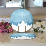 Realhomes Dijital Baskılı Modern 2'li Yuvarlak Servis Altlığı - Supla Realhomes