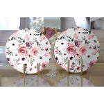 Realhomes Beyaz Zemin Üzerinde Rengarenk Çiçek Desenli 2'li Yuvarlak Servis Altlığı - Supla Realhomes