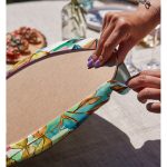 - Supla2li-8492-Gorsel4 - Realhomes Realhomes Beyaz Zeminli Renkli Yaprak Desenli Dijital Baskılı Modern 2'li Yuvarlak Servis Altlığı - Supla Realhomes