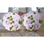 - Supla2li-8494-Gorsel2 - Realhomes  Realhomes Rengarenk Zemin Üzerinde Yeşil Yapraklı Çiçek Desenli Modern 2'li Yuvarlak Servis Altlığı - Supla Realhomes