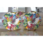 - Supla2li-8498-Gorsel2 - Realhomes  Realhomes Beyaz Zemin Üzerinde Yaprak Desenli Dijital Baskılı Modern 2'li Yuvarlak Servis Altlığı - Supla Realhomes