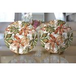 - Supla2li-8506-Gorsel2 - Realhomes Realhomes Beyaz Zeminli Sonbahar Yaprak Desenli Dijital Baskılı Modern 2'li Yuvarlak Servis Altlığı - Supla Realhomes