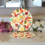 - Supla2li-851-Gorsel3 - Realhomes Realhomes Dijital Baskılı Modern 2'li Yuvarlak Servis Altlığı - Supla Realhomes