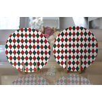 - Supla2li-8558-Gorsel2 - Realhomes Realhomes Beyaz Zemin Üzerinde Bordo Ve Yeşil Ekose Desenli Modern 2'li Yuvarlak Servis Altlığı - Supla Realhomes