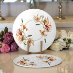 Realhomes Beyaz Zemin Üzerinde Rengarenk Çiçek Desenli 2'li Yuvarlak Servis Altlığı - Supla Realhomes