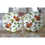 - Supla2li-8561-Gorsel2 - Realhomes Realhomes Beyaz Zemin Üzerinde Sincap Desenli Dijital Baskılı Modern 2'li Yuvarlak Servis Altlığı - Supla Realhomes