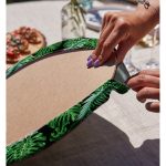 - Supla2li-8565-Gorsel4 - Realhomes Realhomes Siyah Zemin Üzerinde Yeşil Yaprak Desenli 2'li Yuvarlak Servis Altlığı - Supla Realhomes