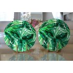 - Supla2li-8569-Gorsel2 - Realhomes Realhomes Beyaz Zemin Üzerinde Yeşil Yaprak Desenli 2'li Yuvarlak Servis Altlığı - Supla Realhomes