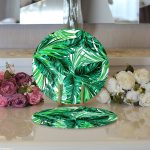 - Supla2li-8569-Gorsel3 - Realhomes Realhomes Beyaz Zemin Üzerinde Yeşil Yaprak Desenli 2'li Yuvarlak Servis Altlığı - Supla Realhomes