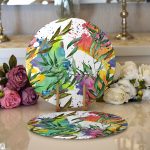 - Supla2li-8575-Gorsel1 - Realhomes Realhomes Beyaz Zemin Üzerinde Renkli Soyut Desenli 2'li Yuvarlak Servis Altlığı - Supla Realhomes