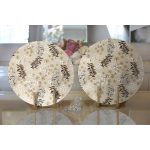 - Supla2li-8579-Gorsel2 - Realhomes Realhomes Pastel Zeminli Renkli Yaprak Desenli Dijital Baskılı Modern 2'li Yuvarlak Servis Altlığı - Supla Realhomes