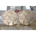 - Supla2li-8592-Gorsel2 - Realhomes  Realhomes Pastel Zemin Üzerinde Çiçek Desenli Dijital Baskılı Modern 2'li Yuvarlak Servis Altlığı - Supla Realhomes