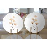 - Supla2li-8600-Gorsel2 - Realhomes Realhomes Beyaz Zemin Üzerinde Çiçek Desenli Dijital Baskılı Modern 2'li Yuvarlak Servis Altlığı - Supla Realhomes