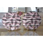 - Supla2li-8607-Gorsel2 - Realhomes Realhomes Rengarenk Zemin Üzerinde Çiçek Desenli Dijital Baskılı Modern 2'li Yuvarlak Servis Altlığı - Supla Realhomes