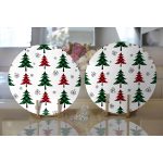 - Supla2li-8615-Gorsel2 - Realhomes Realhomes Beyaz Zemin Üzerinde Ekoseli Çamağacı Desenli Dijital Baskılı Modern 2'li Yuvarlak Servis Altlığı - Supla Realhomes