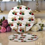 - Supla2li-8620-Gorsel1 - Realhomes Müzik Notaları Ekose Çan Motifli Özel Tasarım 2'li Yuvarlak Servis Altlığı – Supla Realhomes