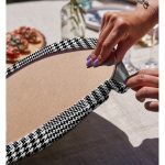 Realhomes Beyaz Zeminli Siyah Zebra Desenli Dijital Baskılı Modern 2'li Yuvarlak Servis Altlığı - Supla Realhomes