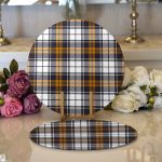 - Supla2li-8670-Gorsel1 - Realhomes  Realhomes Beyaz Zemin Üzerinde Renkli Ekose Desenli 2'li Yuvarlak Servis Altlığı - Supla Realhomes