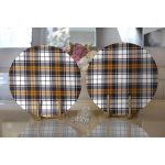 - Supla2li-8670-Gorsel2 - Realhomes  Realhomes Beyaz Zemin Üzerinde Renkli Ekose Desenli 2'li Yuvarlak Servis Altlığı - Supla Realhomes