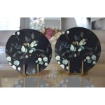 Realhomes Pastel Zeminli Rengarenk Çiçek Desenli Dijital Baskılı Modern 2'li Yuvarlak Servis Altlığı - Supla Realhomes