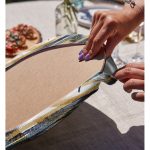 - Supla2li-8685-Gorsel4 - Realhomes Realhomes Beyaz Zeminli Renkli Yaprak Desenli Dijital Baskılı Modern 2'li Yuvarlak Servis Altlığı - Supla Realhomes