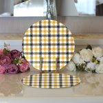 - Supla2li-8700-Gorsel3 - Realhomes Realhomes Beyaz Zemin Üzerinde Siyah Sarı Ekose Desenli Dijital Baskılı Modern 2'li Yuvarlak Servis Altlığı - Supla Realhomes