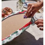 Realhomes Beyaz Zemin Üzerinde Çamağacı Desenli Dijital Baskılı Modern 2'li Yuvarlak Servis Altlığı - Supla Realhomes