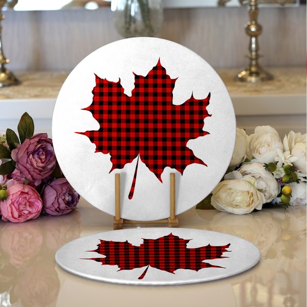 - Supla2li-8715-Gorsel1 - Realhomes  Realhomes Mutluluk Çiçekleri Vintage Tasarımlı Dijital Baskılı Modern 2'li Yuvarlak Servis Altlığı - Supla Realhomes