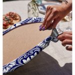 - Supla2li-8750-Gorsel4 - Realhomes Realhomes Beyaz Zemin Üzerinde Çini Desenli Dijital Baskılı Modern 2'li Yuvarlak Servis Altlığı - Supla Realhomes