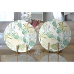 - Supla2li-8784-Gorsel2 - Realhomes Realhomes Beyaz Zeminli Deniz Yıldızı Desenli Dijital Baskılı Modern 2'li Yuvarlak Servis Altlığı - Supla Realhomes