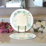 - Supla2li-8785-Gorsel3 - Realhomes  Realhomes Beyaz Zeminli Deniz Yıldızı Desenli Dijital Baskılı Modern 2'li Yuvarlak Servis Altlığı - Supla Realhomes