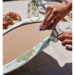 Realhomes Beyaz Zeminli Deniz Atı Desenli Dijital Baskılı Modern 2'li Yuvarlak Servis Altlığı - Supla Realhomes