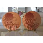 - Supla2li-8839-Gorsel2 - Realhomes  Realhomes Pastel Zemin Üzerinde Onedraw Çizimli Bayan Silüeti 2'li Yuvarlak Servis Altlığı - Supla Realhomes