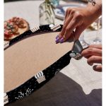 - Supla2li-8853-Gorsel4 - Realhomes  Realhomes Siyah Zemin Üzerinde Kaktüs Desenli Dijital Baskılı Modern 2'li Yuvarlak Servis Altlığı - Supla Realhomes