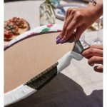 Realhomes Beyaz Zemin Üzerinde Kaktüs Desenli Dijital Baskılı Modern 2'li Yuvarlak Servis Altlığı - Supla Realhomes