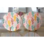 - Supla2li-8865-Gorsel2 - Realhomes Realhomes Renkli Zeminli Sevimli Kaktüs Desenli Dijital Baskılı Modern 2'li Yuvarlak Servis Altlığı - Supla Realhomes