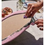 Realhomes Renkli Zemin Üzerinde Kaktüs Desenli Dijital Baskılı Modern 2'li Yuvarlak Servis Altlığı - Supla Realhomes