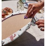 Realhomes Beyaz Zeminli Renkli Kaktüs Desenli Dijital Baskılı Modern 2'li Yuvarlak Servis Altlığı - Supla Realhomes