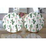 - Supla2li-8884-Gorsel2 - Realhomes Realhomes Beyaz Zemin Üzerinde Kaktüs Desenli Dijital Baskılı Modern 2'li Yuvarlak Servis Altlığı - Supla Realhomes