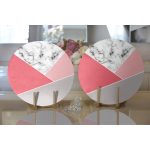 - Supla2li-8894-Gorsel2 - Realhomes  Realhomes Renkli Geometrik Desenli Mermer Motifli Dijital Baskılı Modern 2'li Yuvarlak Servis Altlığı - Supla Realhomes