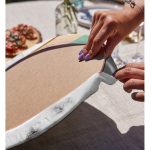 - Supla2li-8898-Gorsel4 - Realhomes Realhomes Renkli Geometrik Desenli Mermer Motifli Dijital Baskılı Modern 2'li Yuvarlak Servis Altlığı - Supla Realhomes