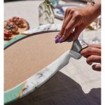 - Supla2li-8901-Gorsel4 - Realhomes Realhomes Renkli Geometrik Desenli Mermer Motifli Dijital Baskılı Modern 2'li Yuvarlak Servis Altlığı - Supla Realhomes