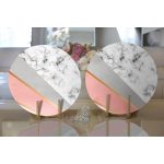 - Supla2li-8907-Gorsel2 - Realhomes Realhomes Renkli Geometrik Desenli Mermer Motifli Dijital Baskılı Modern 2'li Yuvarlak Servis Altlığı - Supla Realhomes