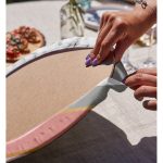 - Supla2li-8907-Gorsel4 - Realhomes Realhomes Renkli Geometrik Desenli Mermer Motifli Dijital Baskılı Modern 2'li Yuvarlak Servis Altlığı - Supla Realhomes