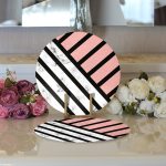 - Supla2li-8909-Gorsel3 - Realhomes Realhomes Renkli Geometrik Desenli Mermer Motifli Dijital Baskılı Modern 2'li Yuvarlak Servis Altlığı - Supla Realhomes