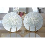 - Supla2li-8924-Gorsel2 - Realhomes Realhomes Rengarenk Zeminli Beyaz Ortanca Çiçek Desenli Dijital Baskılı Modern 2'li Yuvarlak Servis Altlığı - Supla Realhomes