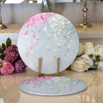 - Supla2li-8925-Gorsel1 - Realhomes Realhomes Pastel Zeminli Rengarenk Ortanca Çiçek Dijital Baskılı Modern 2'li Yuvarlak Servis Altlığı - Supla Realhomes