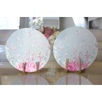 - Supla2li-8927-Gorsel2 - Realhomes Realhomes Pastel Zeminli Rengarenk Ortanca Çiçek Dijital Baskılı Modern 2'li Yuvarlak Servis Altlığı - Supla Realhomes