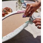 Realhomes Beyaz Zeminli Rengarenk Ortanca Çiçek Motifli Dijital Baskılı Modern 2'li Yuvarlak Servis Altlığı - Supla Realhomes