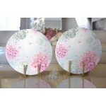 - Supla2li-8931-Gorsel2 - Realhomes  Realhomes Pastel Zeminli Rengarenk Ortanca Çiçek Dijital Baskılı Modern 2'li Yuvarlak Servis Altlığı - Supla Realhomes